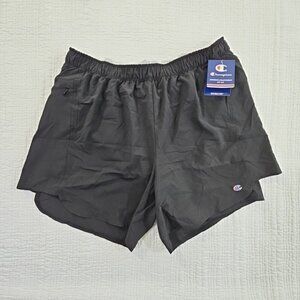 Champion Men's Size 1X Double Dry Shorts Performance Activewear Black NEW NWT